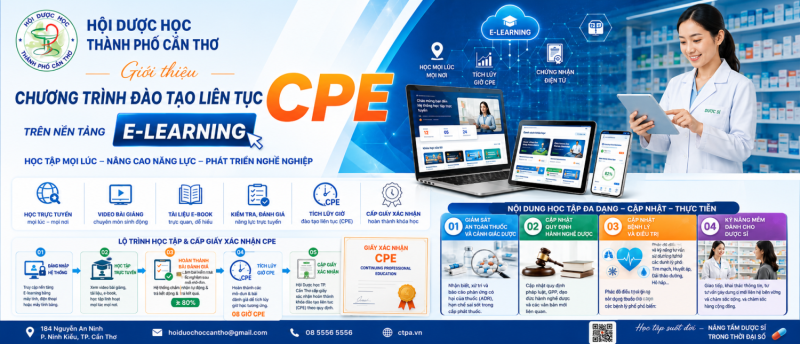 CPE E-Learning – Học mọi lúc, tích lũy giờ CPE, nâng tầm năng lực dược sĩ