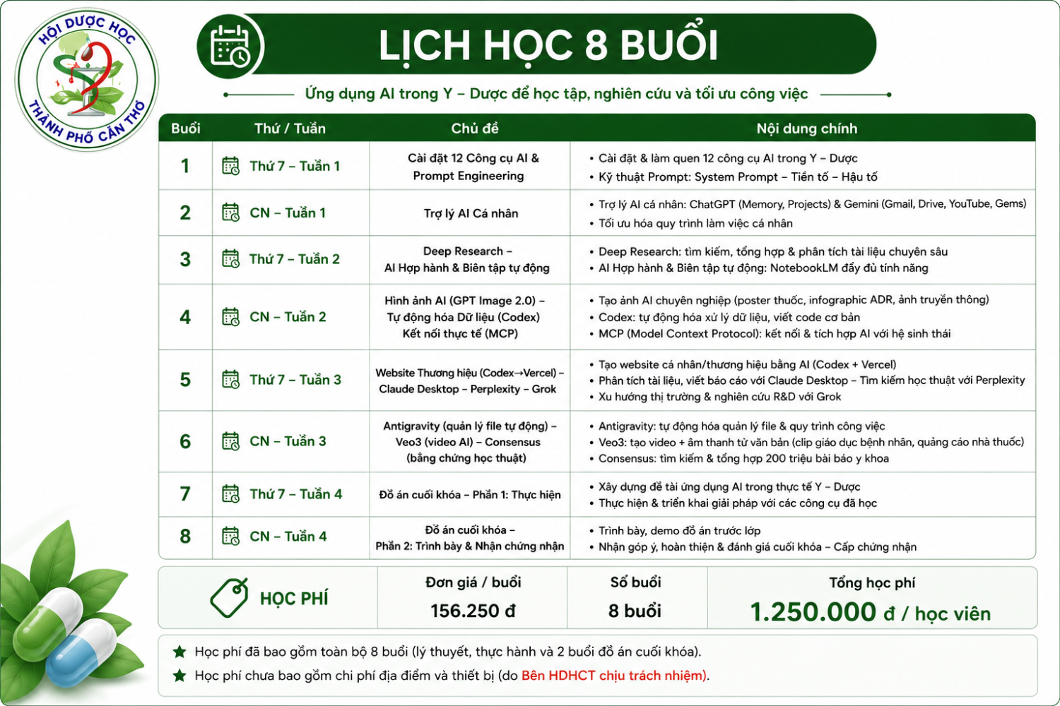 LỊCH HỌC