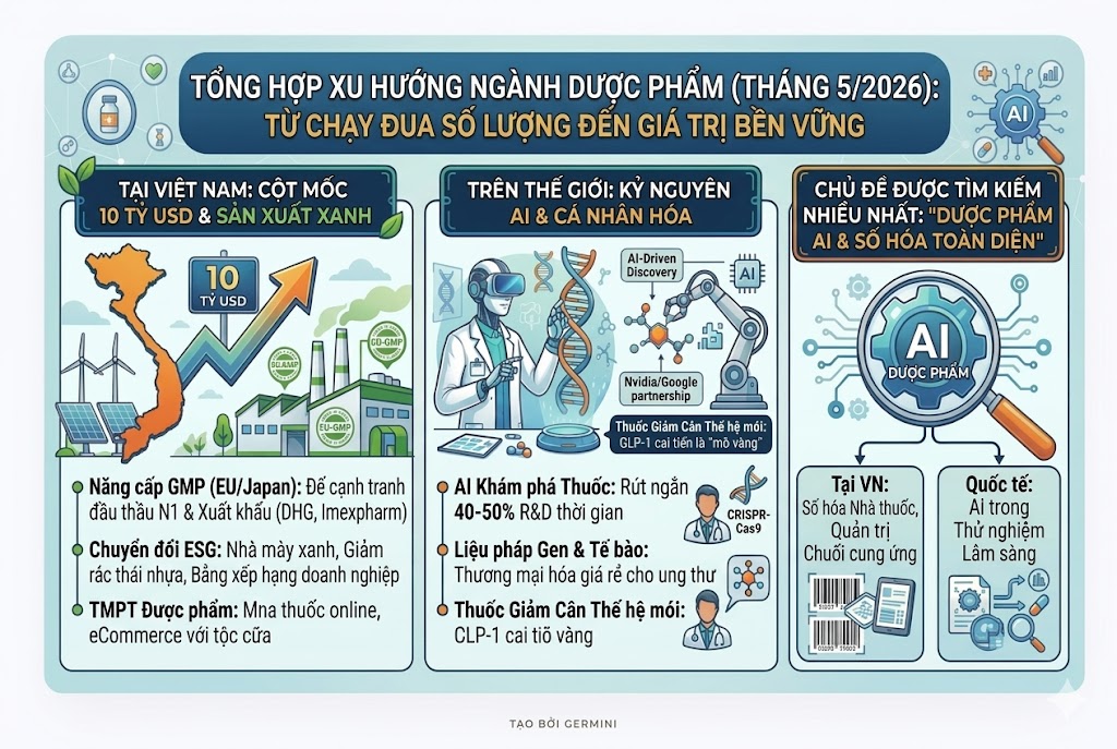 Tổng Hợp Xu Hướng Ngành Dược Phẩm Năm 2026: Từ "Chạy Đua Số Lượng" Đến Giá Trị Bền Vững